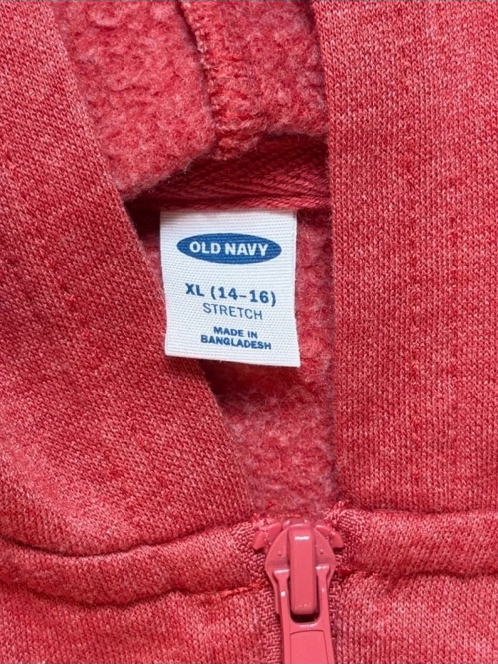 Old Navy Kids Red Full Zip Hoodie Sweatshirt XL (14-16) Soft Lightweight Jacket